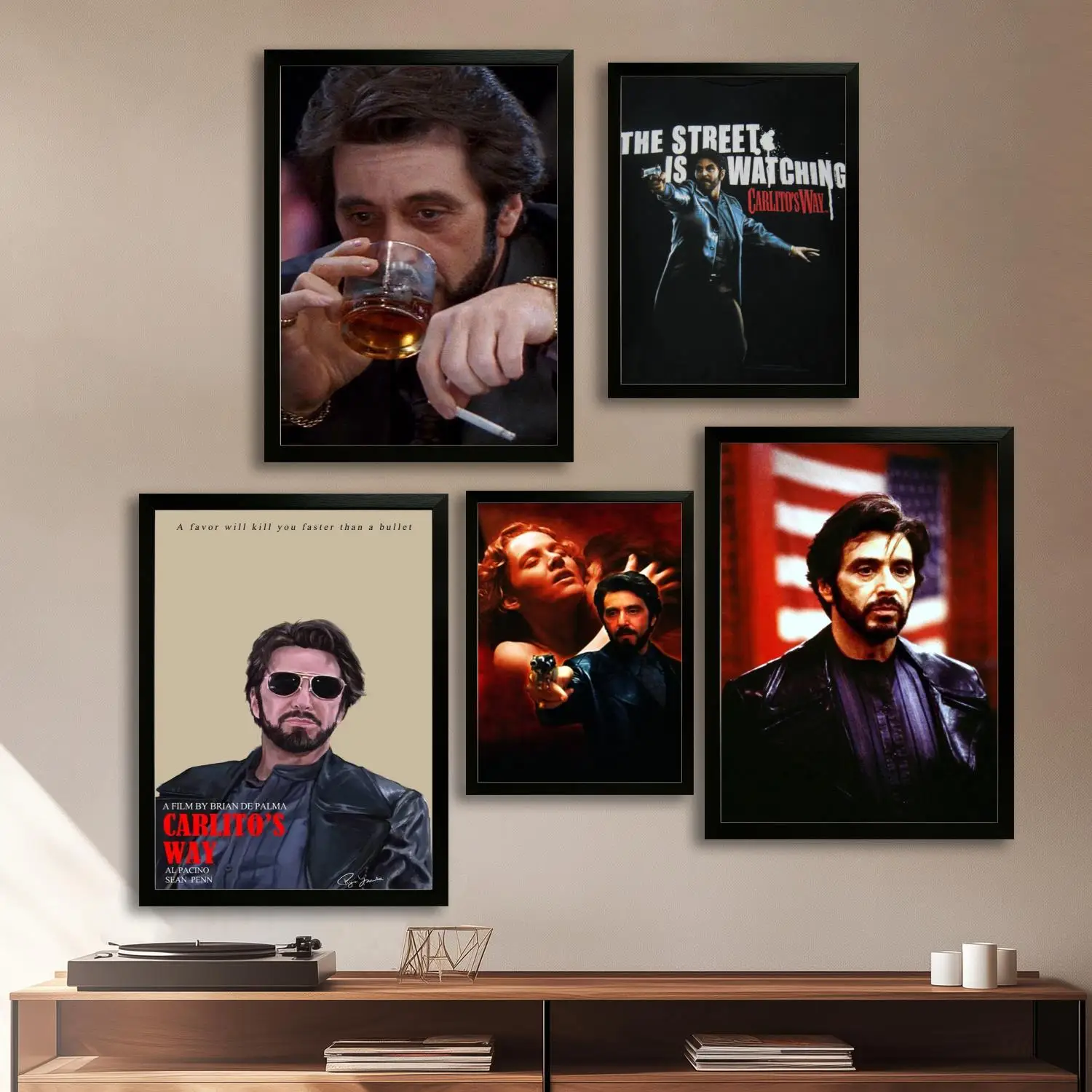 ملصق فني من القماش من carlitos Way وفن جداري، طباعة صورة، ديكور غرفة نوم عائلية حديثة، ملصقات، لوحة زخرفية