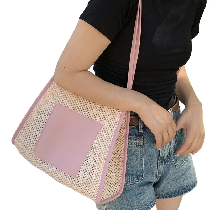 Bolso hombro moderno para mujer, bolso hombro espacioso malla, ligero, informal, para uso diario, compras y escapadas a