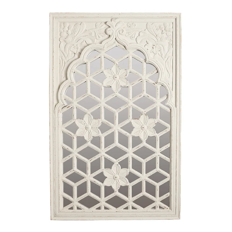 French wall decoration wall decoration ugly art fake window mirror retro staircase bedroom background wall