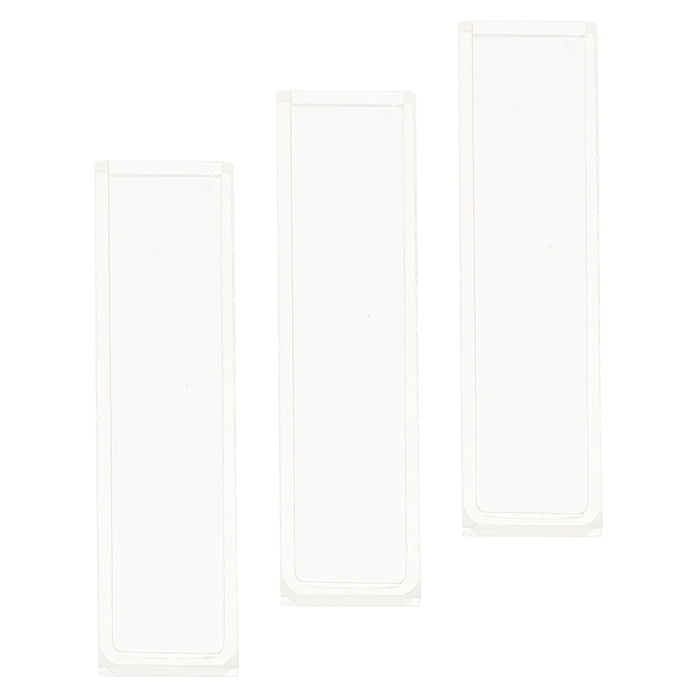 

3Pcs Glass Cuvette Set Durable Transparent Standard 10mm Pathlength Spectrometer Cell Acid Alkali Resistant for Lab Students