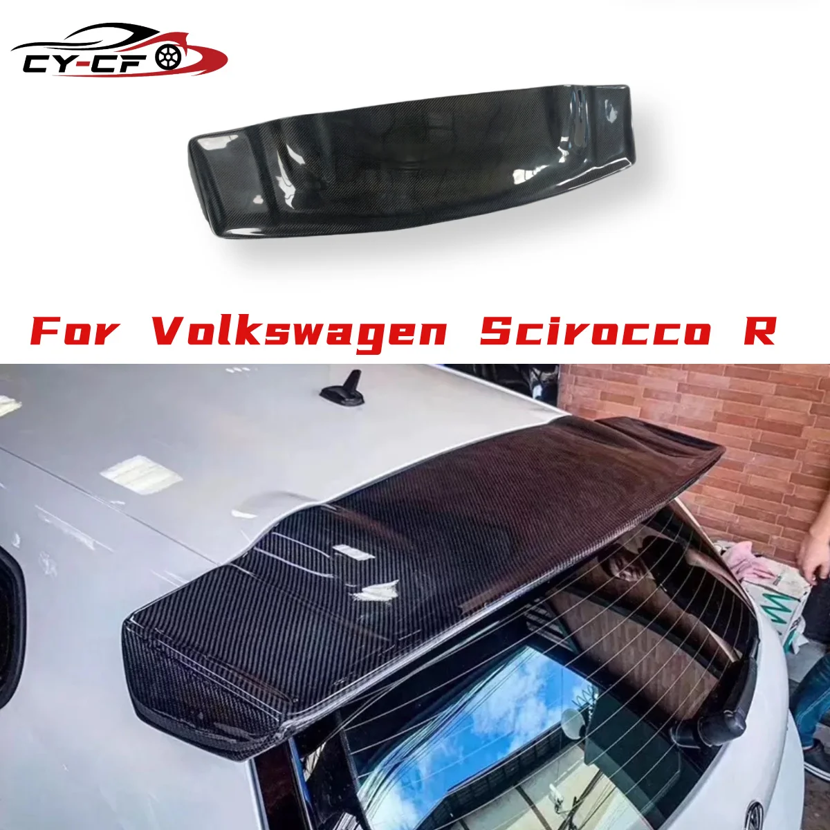 

Rear Trunk Roof Lip Wing Window Spoiler for Volkswagen VW Scirocco 2008 - 2017 Non for R Rline Carbon Fiber / FRP Car Styling