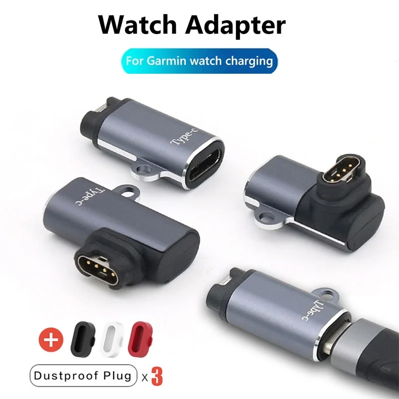Type C/Micro USB/8pin Charging Adapter For Garmin Watch Fenix 7/7S/7X/6/6S/6X/5/5S/5X/Venu 2/2S/Sq Smart Watch Charger Converter