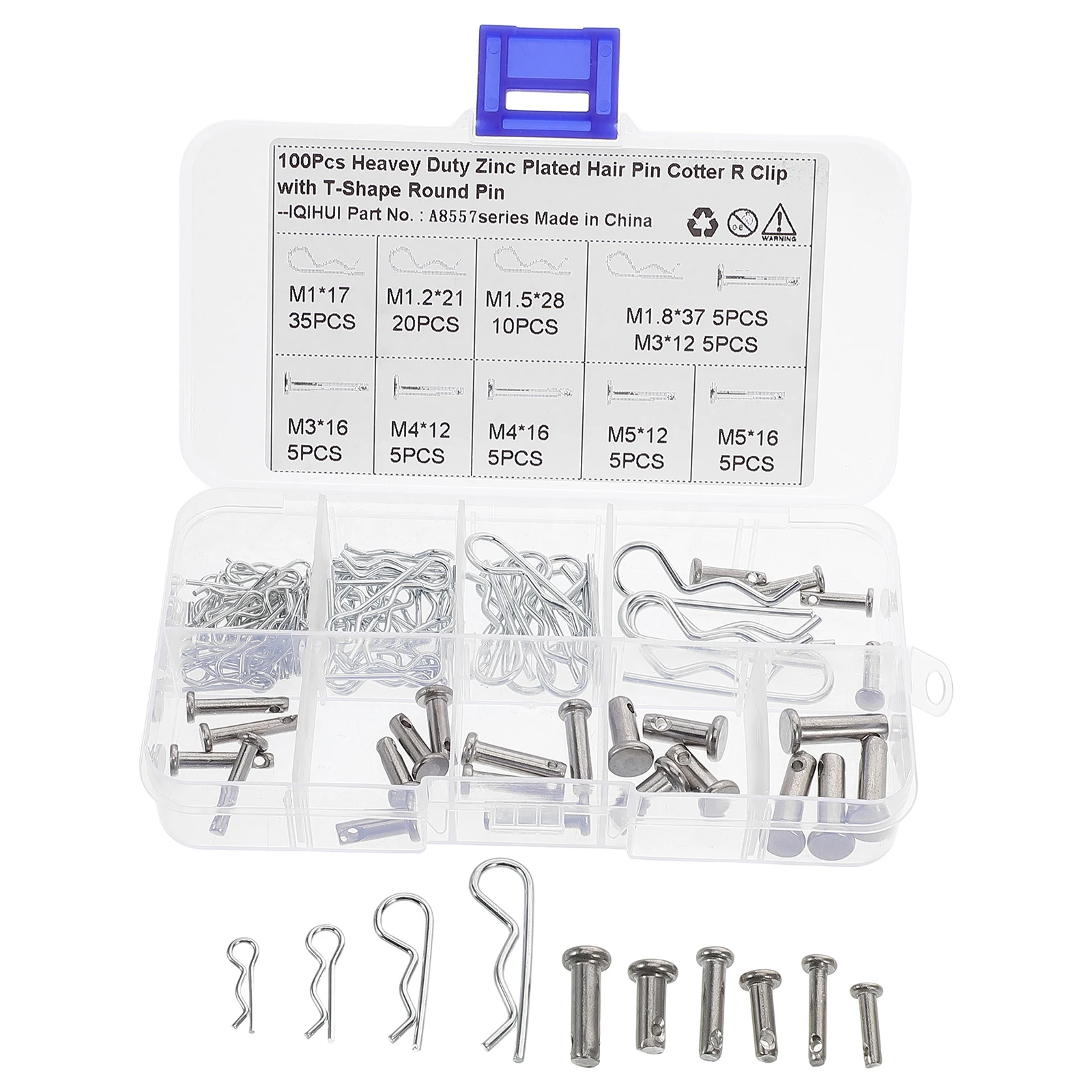 

100pcs High Type Wave Safety Cotter Pins Heavy Duty Durable Trailer Hitch Locking Automotive Mechanical Equipment