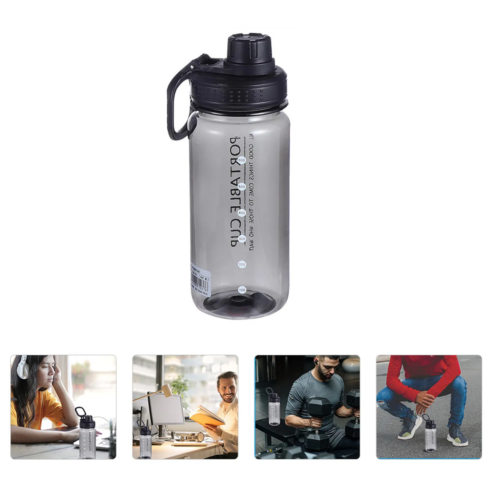 Large Capacity Space Cup Portable Water Bottle for Sports Fitness Running Cycling Outdoor Activities Ergonomic Handle Non-Slip