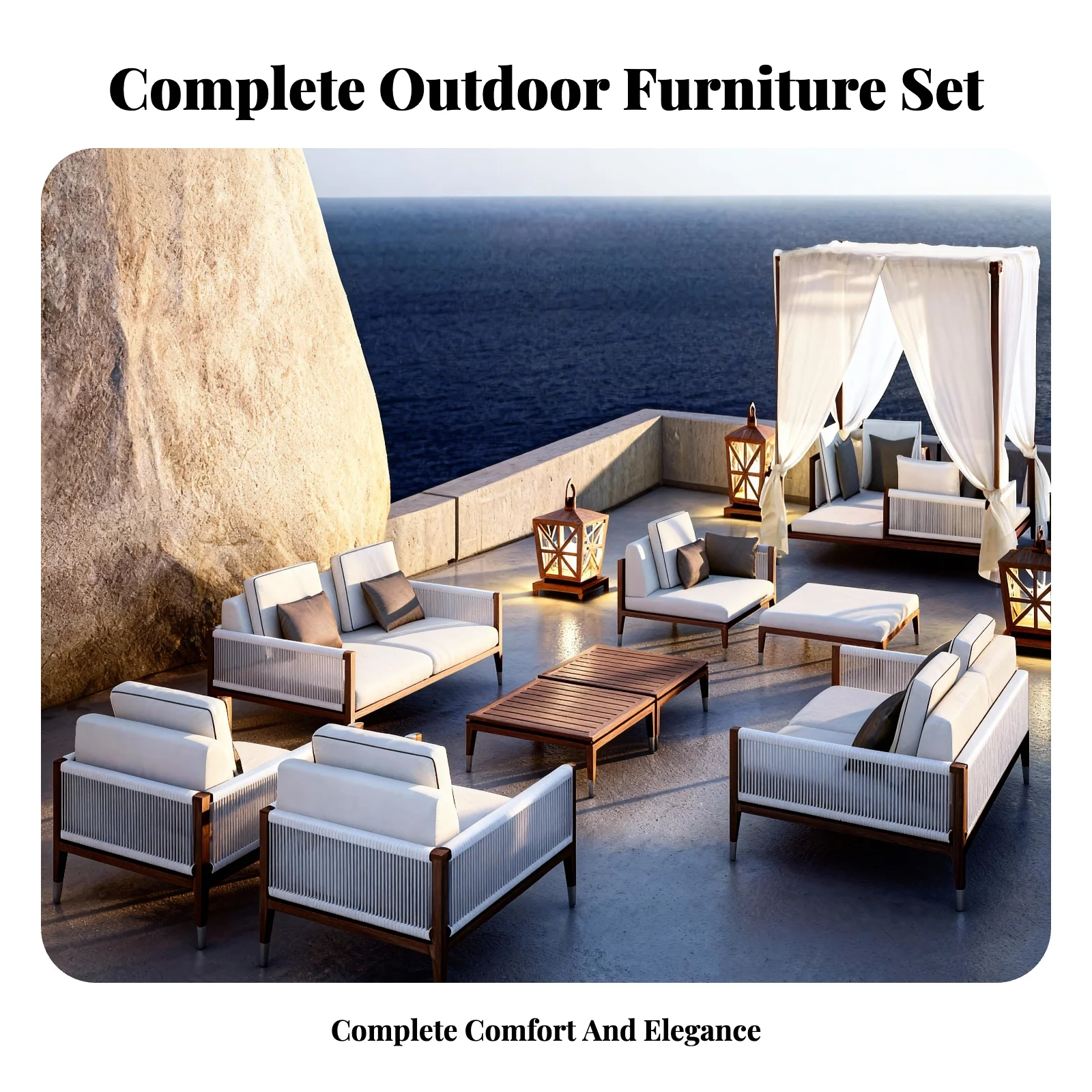 

Водонепроницаемая плетеная мебель для отдыха у бассейна