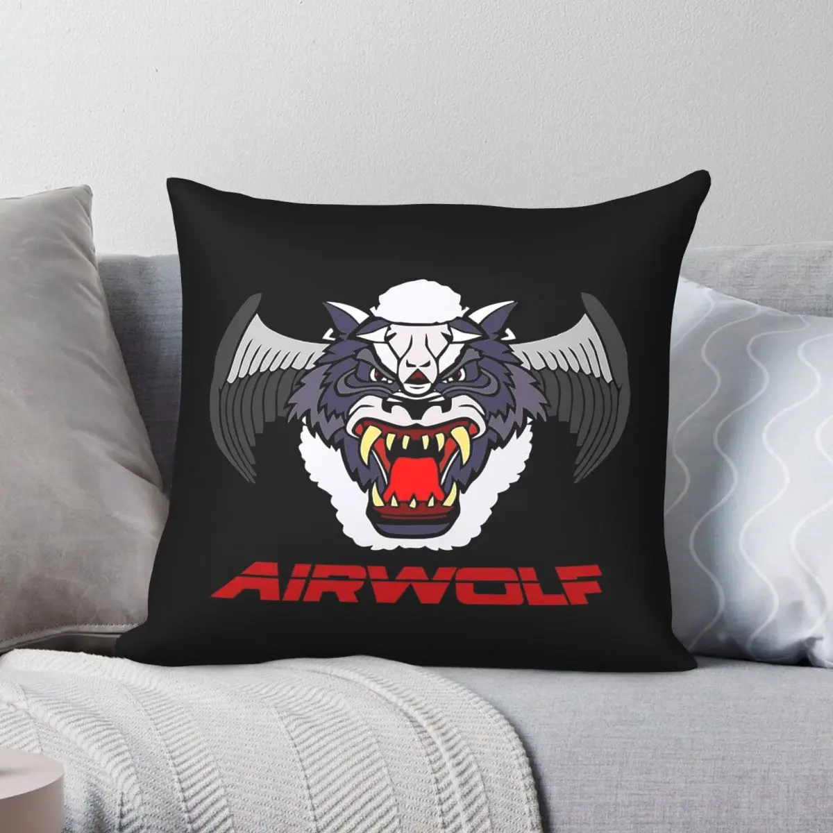 Airwolf 80s Movie Helicopter Square Pillowcase Polyester Linen Velvet Creative Decor Throw Pillow Case Home Cushion Cover 18