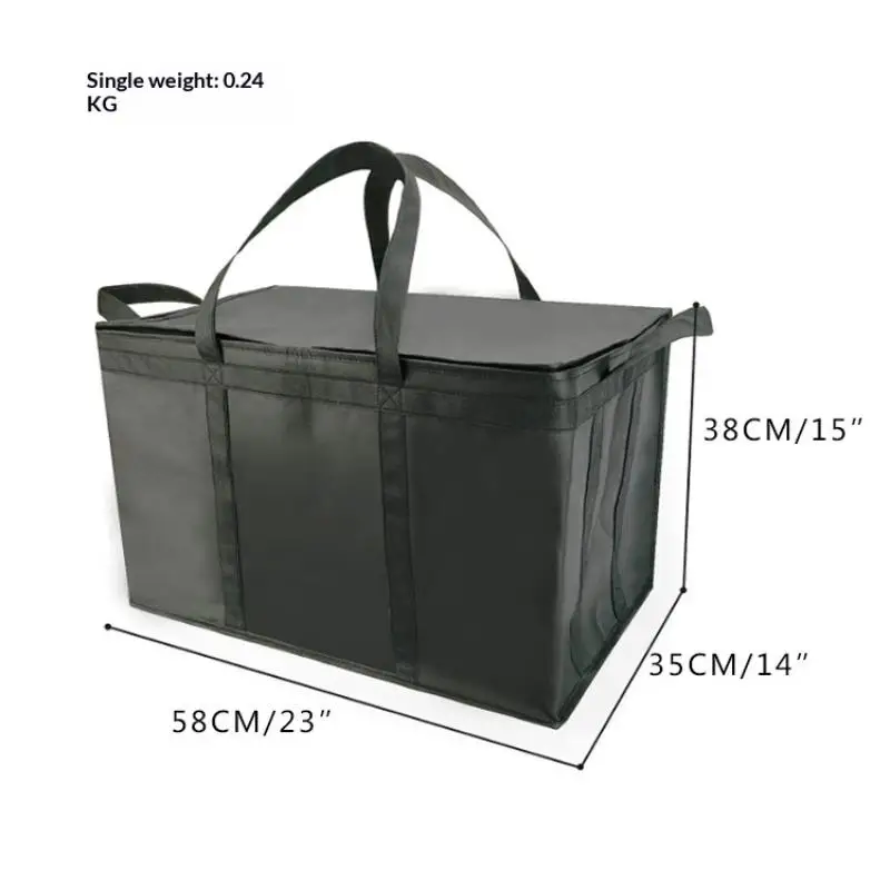 New Large-capacity Insulated Bag, Reusable, Three-layer Insulated Pizza Delivery Bag Portable Waterproof Refrigeration Bag