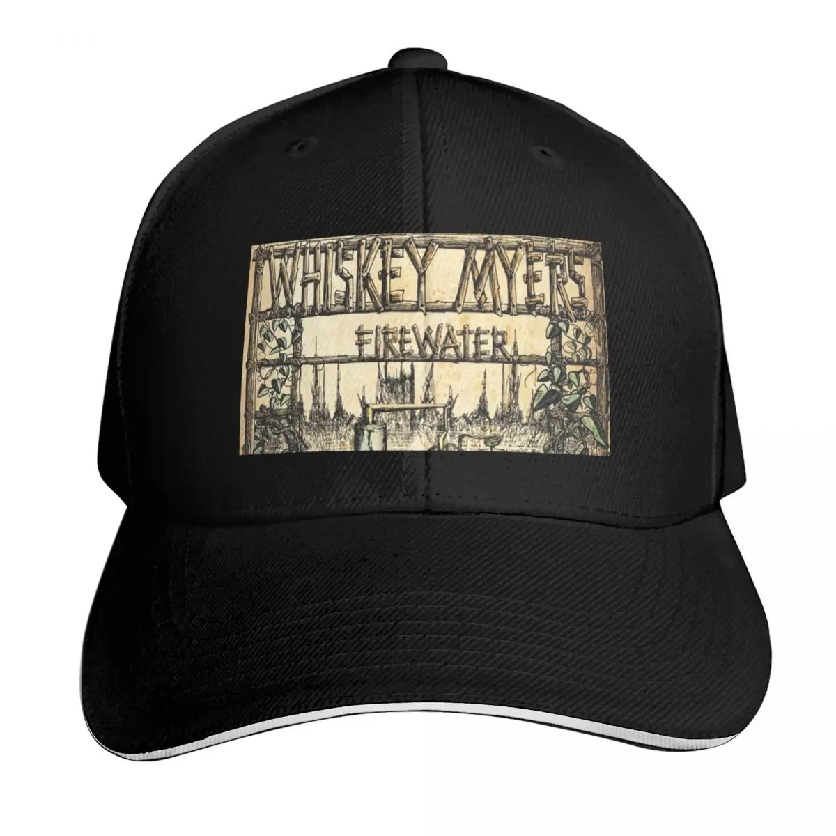 Whiskey Myers Firewater Baseball Cap Curved Brim Classic Fit Low Profile Unstructured Unisex for Men Women