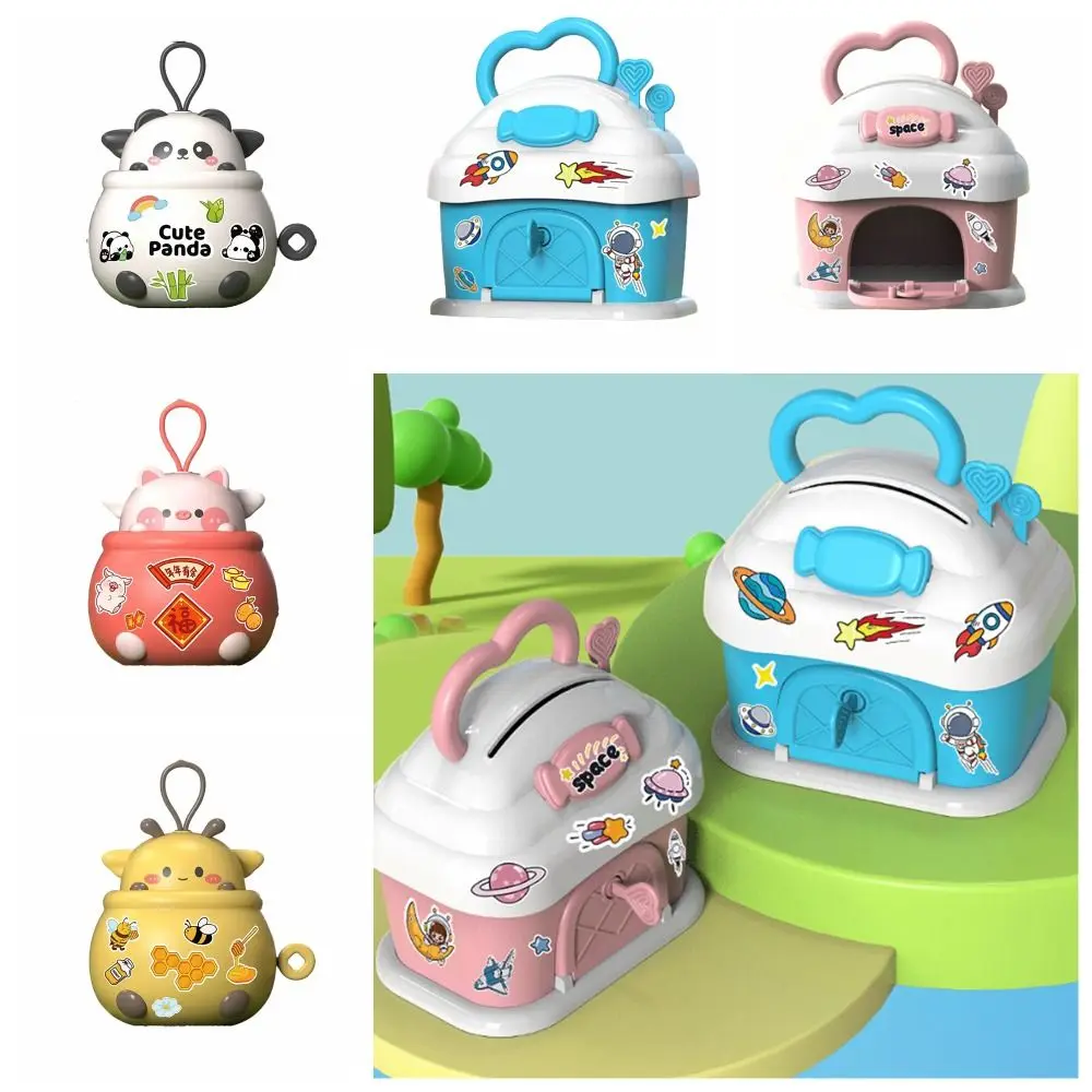 

Mini Atm Machine Adorable Panda Piggy Bank Candy House Bee Pig Animal Bank Safe Box Safe Cute Children Money Boxes Children/Kids