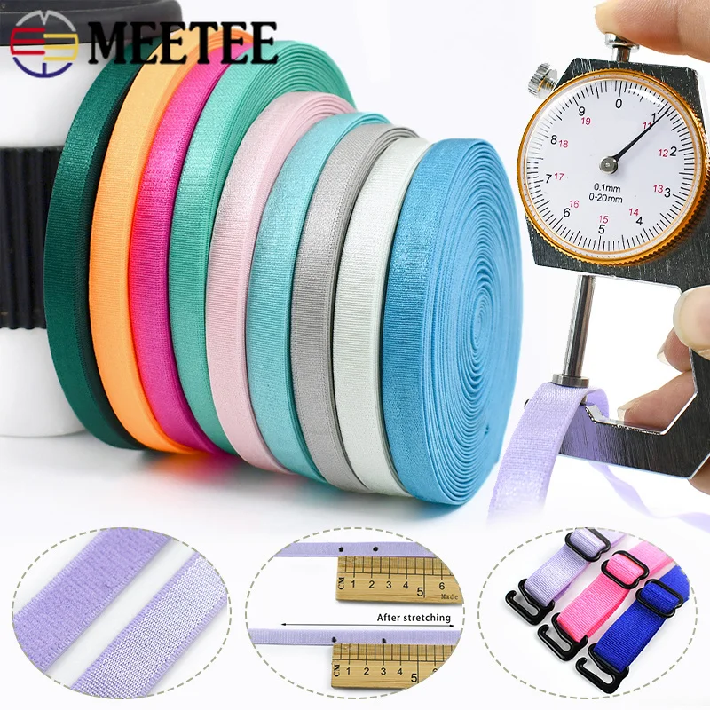 5/10/20M Elasticity Belt Bias for Underwear Bra Strap 6/8/10/15mm Polyester Elastic Band Sewing Rubber Bands Stitching Supplies