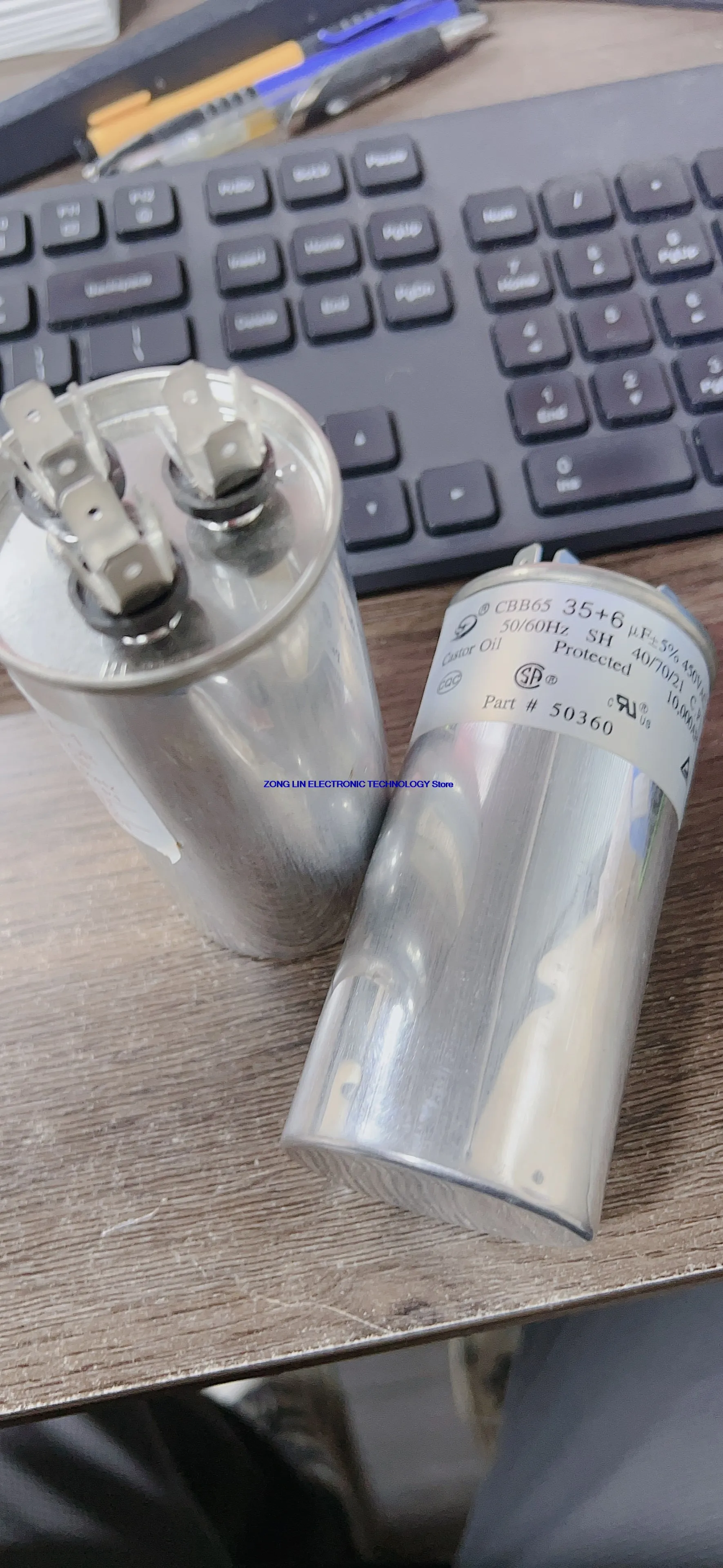 Air conditioner compressor+fan 2-in-1 3-pin end 35UF+2.5UF 50+15UF 70+7.5UF 20+3UF   55+5UF  50+7.5UF   40UF   45UF   1PCS -1lot