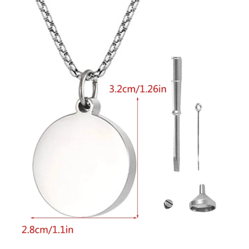Pet Memorials Urn Jewelry Cats Ashes Container Metal Dog Cremation Urn Necklace Dropship