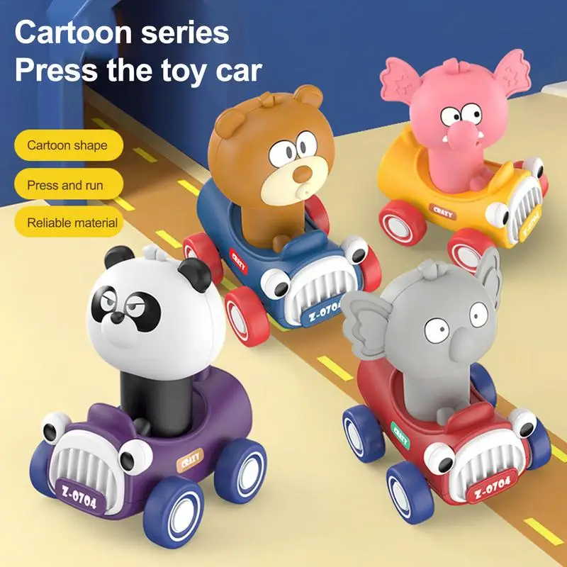 

Baby Animal Car Toys Toddler Press and Go Toy Cars Children Educational Toys Baby Animal Racing Cars Play Vehicle for Toddlers