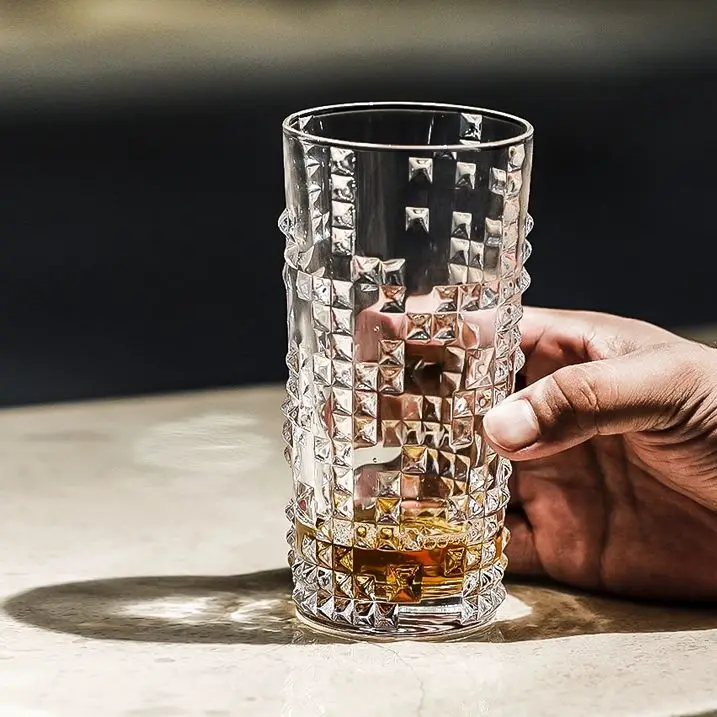 

Good-looking Crystal glass cup Household whiskey Light luxury water cup European high-end high-capacity beer mugs