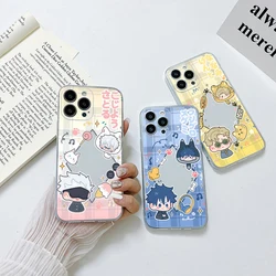 Jujutsu Kaisen Gojo Satoru Handyhülle für iPhone 14 13 12 11 15 Pro Max 13 Mini SE X XR XS Max 15Plus Transparente Hüllen Fundas