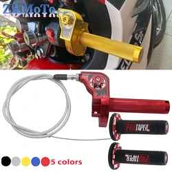 Motorcycle 22mm CNC Aluminum Multicolor Accelerator Throttle Twist Grips Handlebars For Honda Yamaha Suzuki KTM Kawasaki M10*1.5