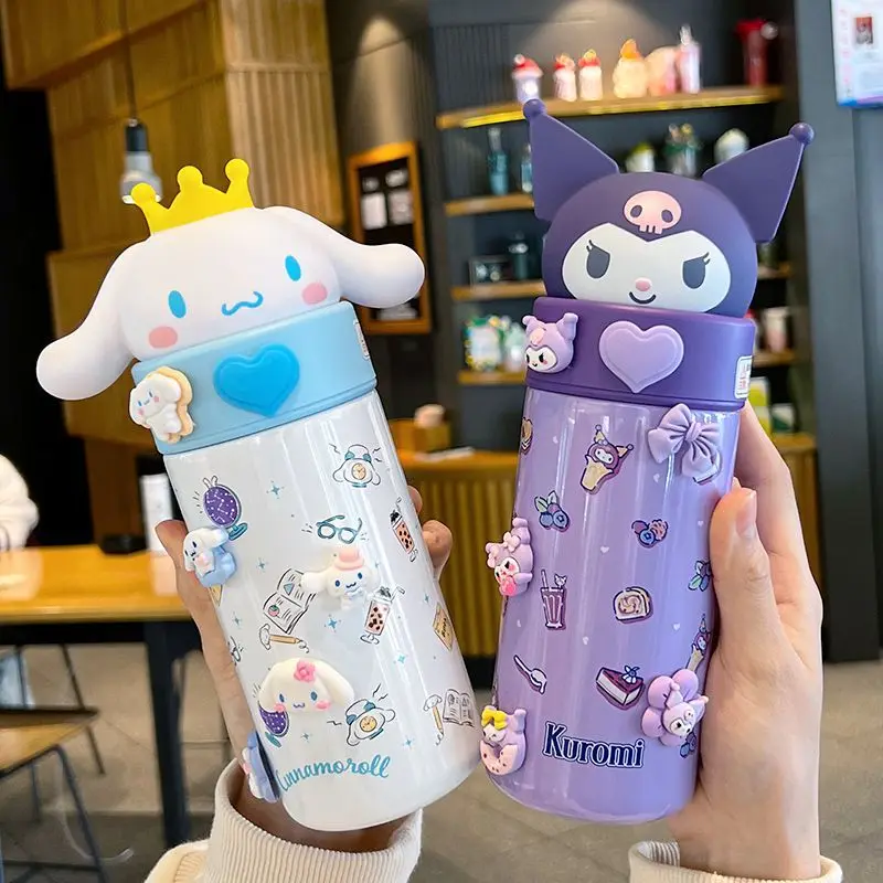 

Sanrio Kuromi Insulated Mug Girl Good-looking Cute Kindergarten Children's Thermos Mug Water Cup