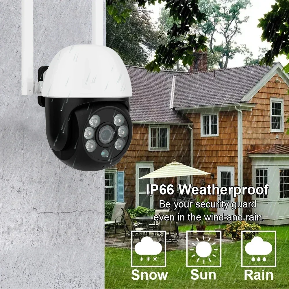 Tuya 5G 2.4G WiFi PTZ Camera 3MP 5MP Outdoor Indoor Auto Tracking Full Color Night Vision Two Way Audio Surveillance Cameras