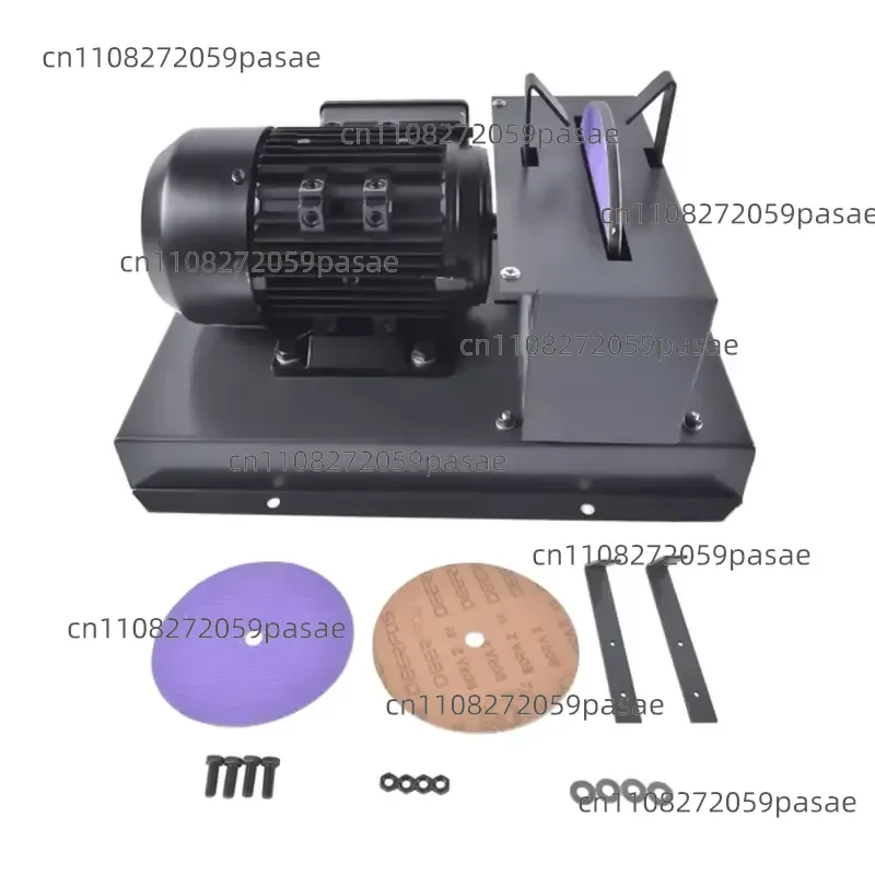 500W knife sharpener with 7-inch 60-grain ceramic sandpaper and stand for lawn mower parts and accessories