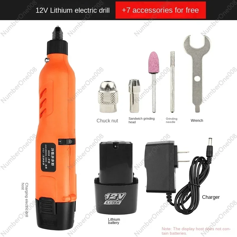 

12V Cordless Electric Drill, Multi-Tool Grinder Polisher Engraving Kit, Rechargeable Lithium Battery, Handheld Cutting Machine