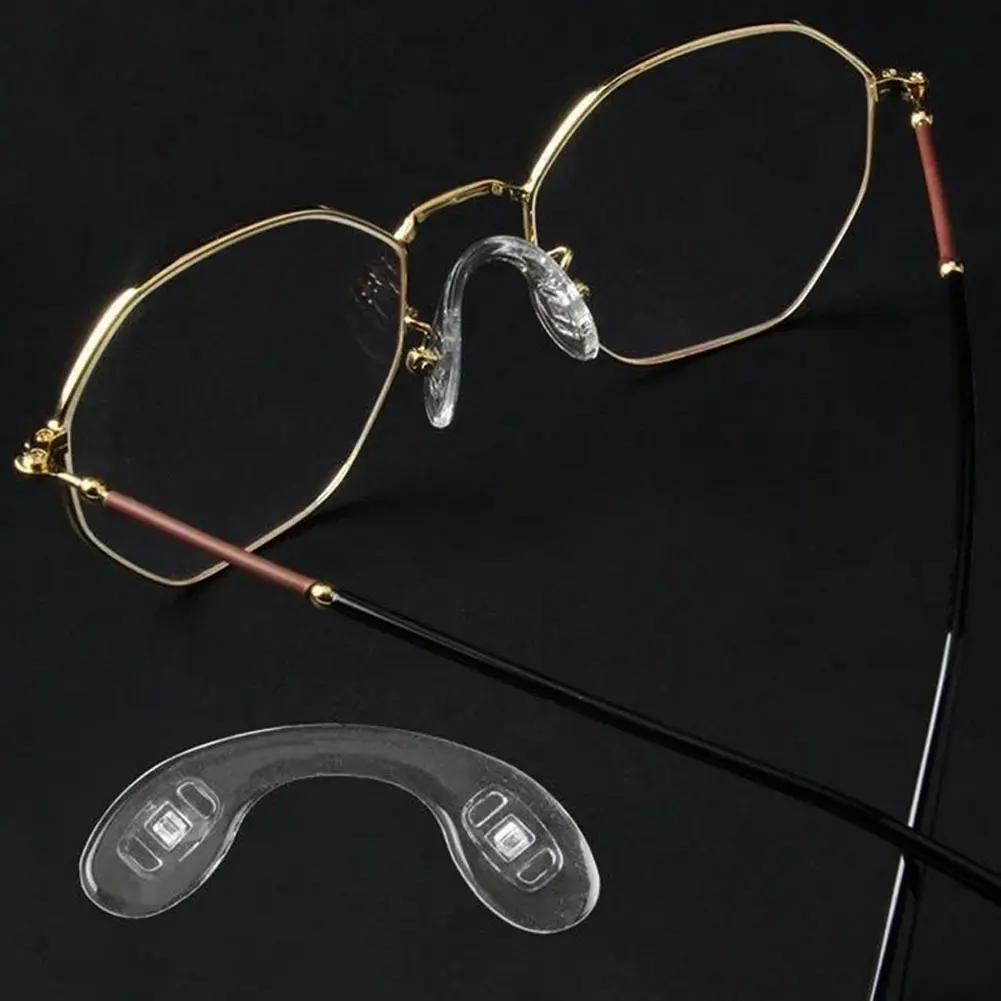 1/3/5Pcs U Shaped Silicone Eyeglass Nose Pads Comfort Non Slip Breathable Anti Skid Glasses Repair Kit For Sports & Daily Wear