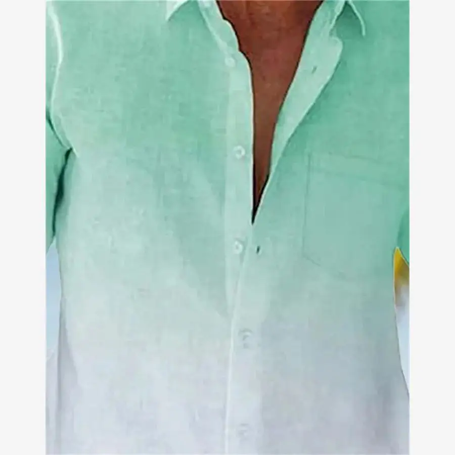 

Мужская пляжная дорожная одежда для отдыха Oversize ket 5XL Thiened Fce Autumn irt Collar Nine Sve Length