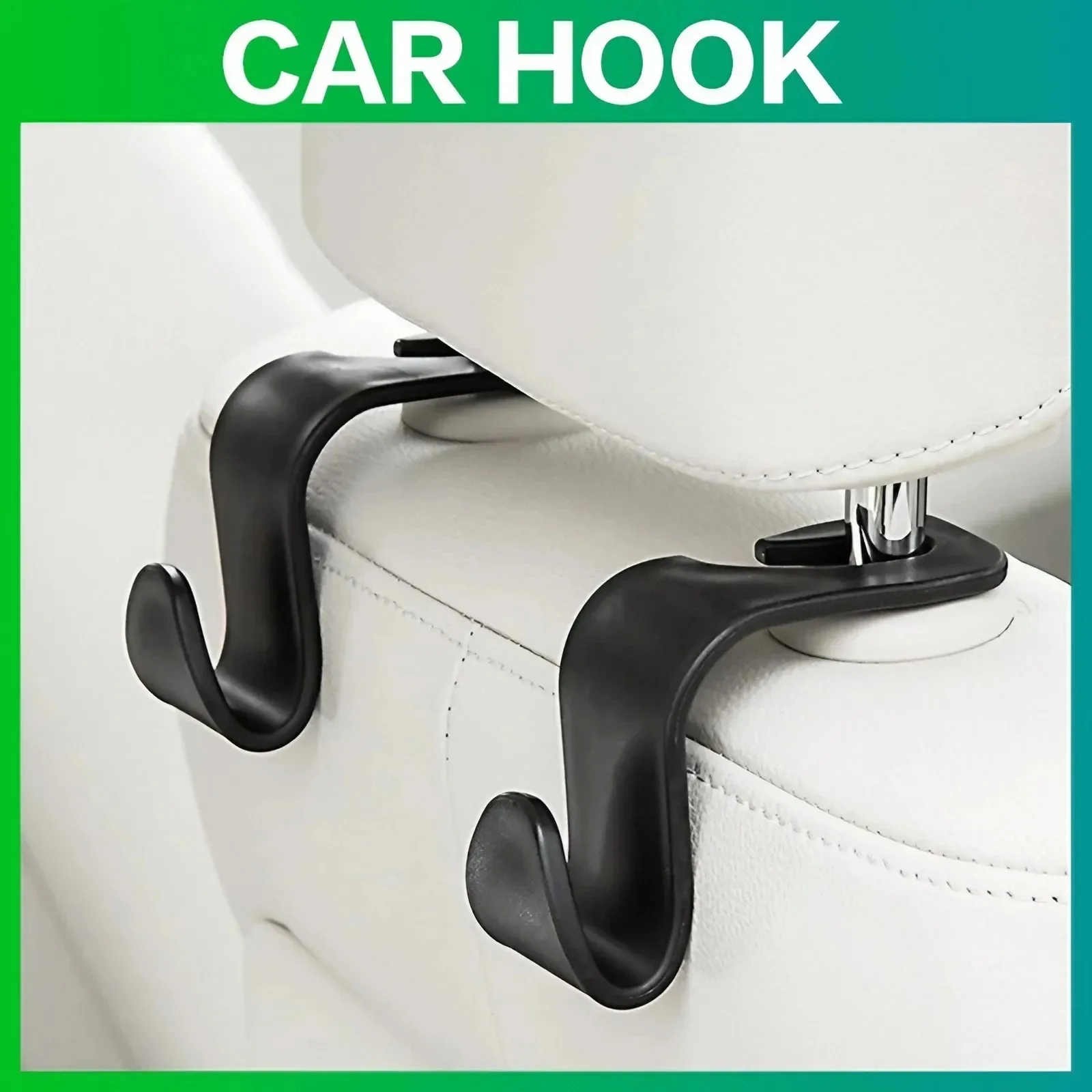 Car Back Seat Headrest Hook Organizer, Clothes Hanger Storage Hook, Suitable for Grocery Bags, Handbags, Umbrellas, etc.