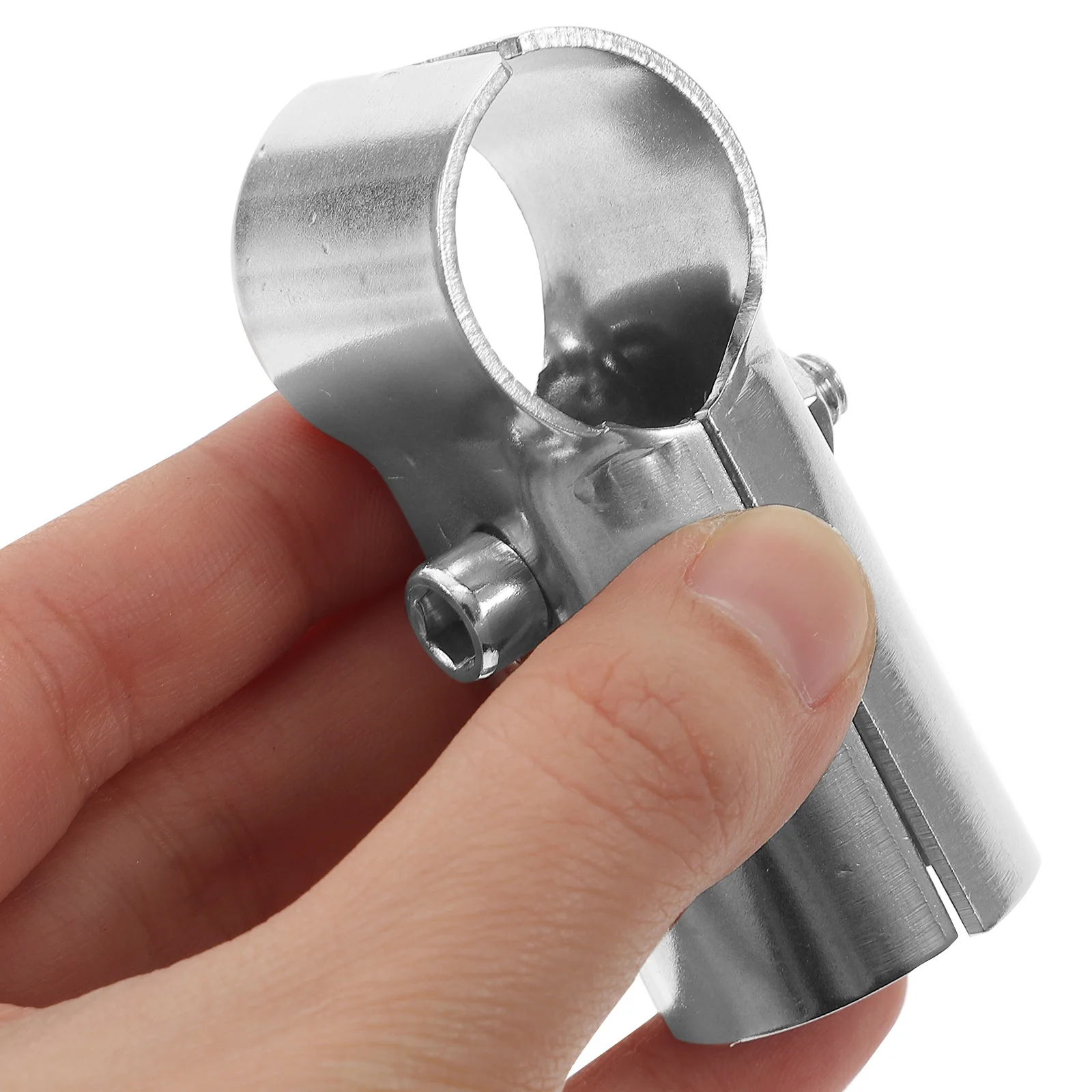 

4Pcs High Grade Stainless Steel Fence Clamp T-Shaped Panel Clamp Chain Repair Connector for Home Garden Fencing