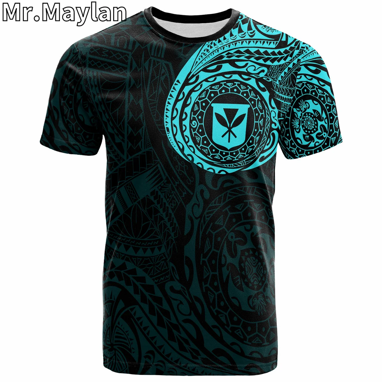 

3D Hawaii Polynesian T-Shirt Kanaka Maoli Flag Polynesian Blue Tattoo Tshirt Man/Woman Harajuku Streetwear Tshirts Short sleeve