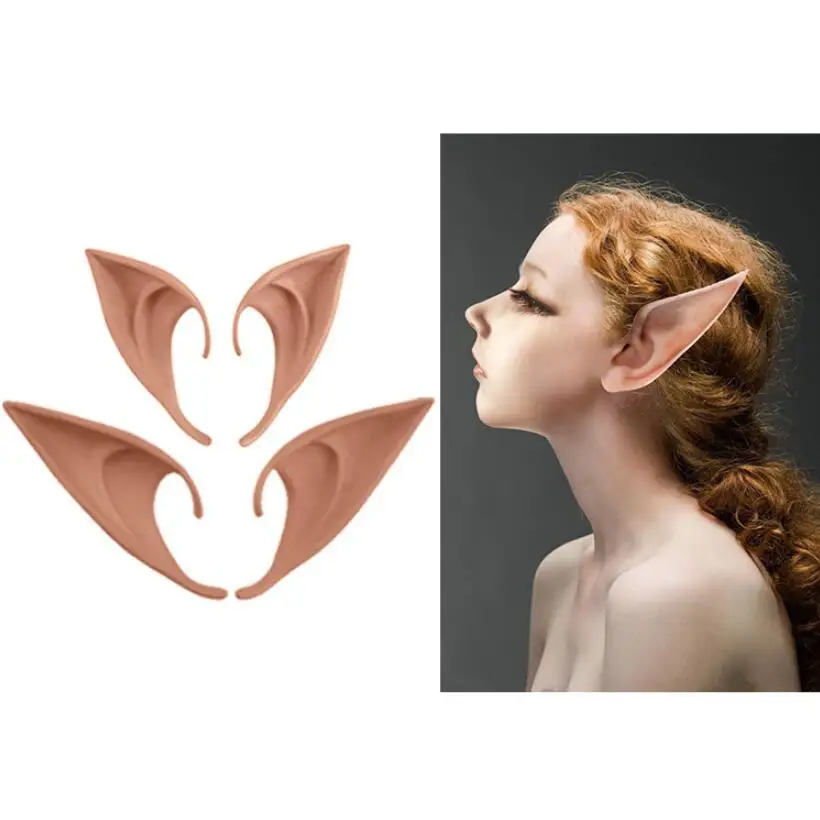 Silicone Elf Ears Cosplay Accessories Elf Ears Fairy Elf Angel Dress Up Costume Elf Leprechaun Ears Cosplay Halloween Party Prop