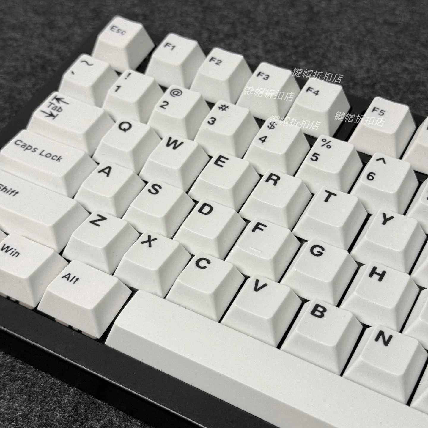 Gaming Keyboard Bundle - Minimalist Pure White Keycaps Cherry Profile