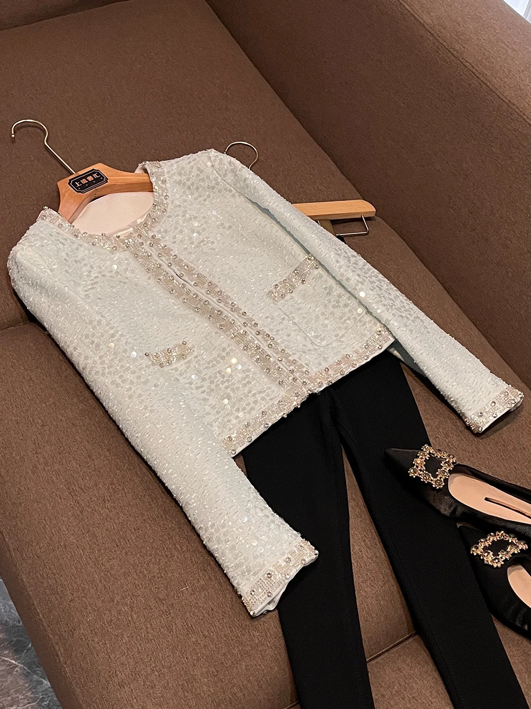 

Ele ort Casual Women's Jaet Sense Drill New Faion High ade Perfume Sle Cact Size Open Cardigan