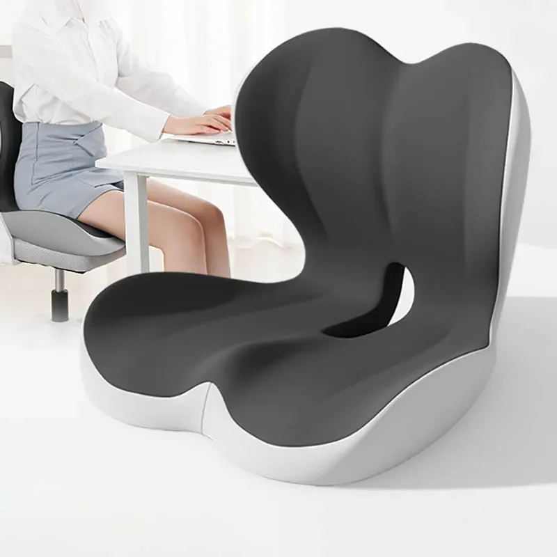 Lumbar Support Integrated Seat Cushion for Cars and Adults Office Backrest Cushion with Integrated Memory Foam Seat Pad