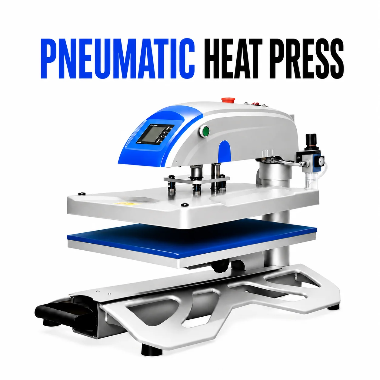 Mech Elec 16x20 Pneumatic Heat Press Automatic Open Heat Press Machine for T-Shirts, Ideal for Small Businesses