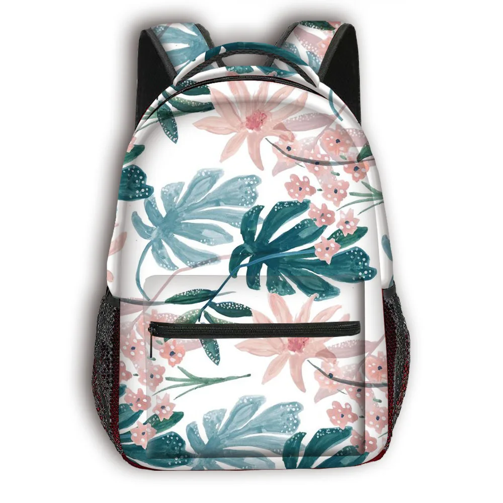 กระเป๋าเป้สะพายหลังนักเรียนลายดอกไม้สุดคลาสสิกยอดนิยม ตลกๆ พิมพ์ลาย 3 มิติ ผ้าอ็อกซ์ฟอร์ดกันน้ำ สำหรับเด็กชาย/เด็กหญิง ใช้สำหรับเดินทาง
