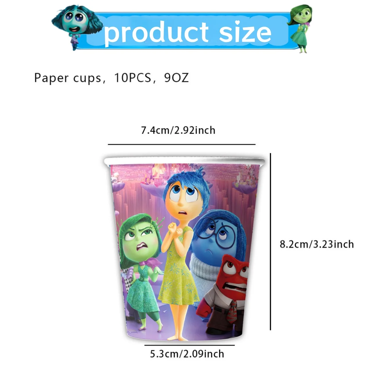 Inside Out Birthday Party Decoration Riley Disposable Tableware Plate Tablecloth Cup Baby Shower Kids Toys Gifts Party Supplies