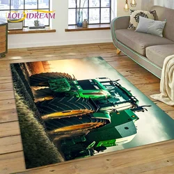 Retro Tractor Car 3D Truck Carpet Rug for Bedroom Living Room Home Sofa Decoration,Children Game Large Decor Floor Mat Gift