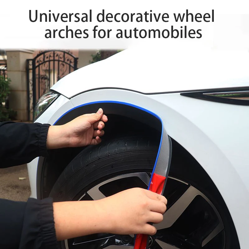 Universal Car Anti-Collision Rubber Seal Strip Tire Eyebrow Strips Self-Adhesive Sticker Mudguard Wear-Resistant Trim