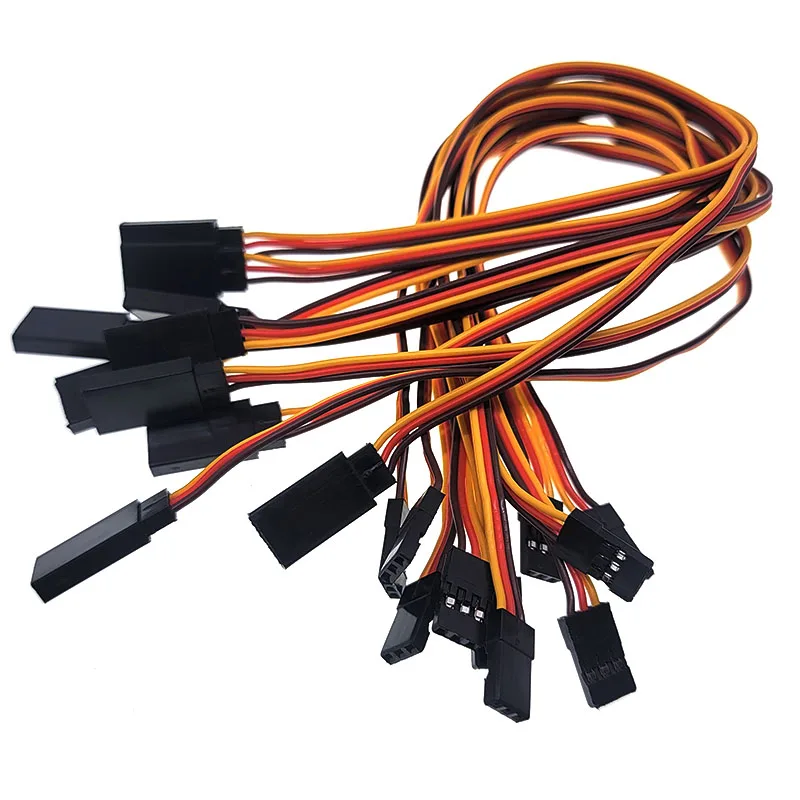 

10Pcs 100 /150 / 200 / 300 / 500 / 1000mm Anti-loose 60 core Servo Extension Lead Wire Cable For RC Futaba JR Male to Female