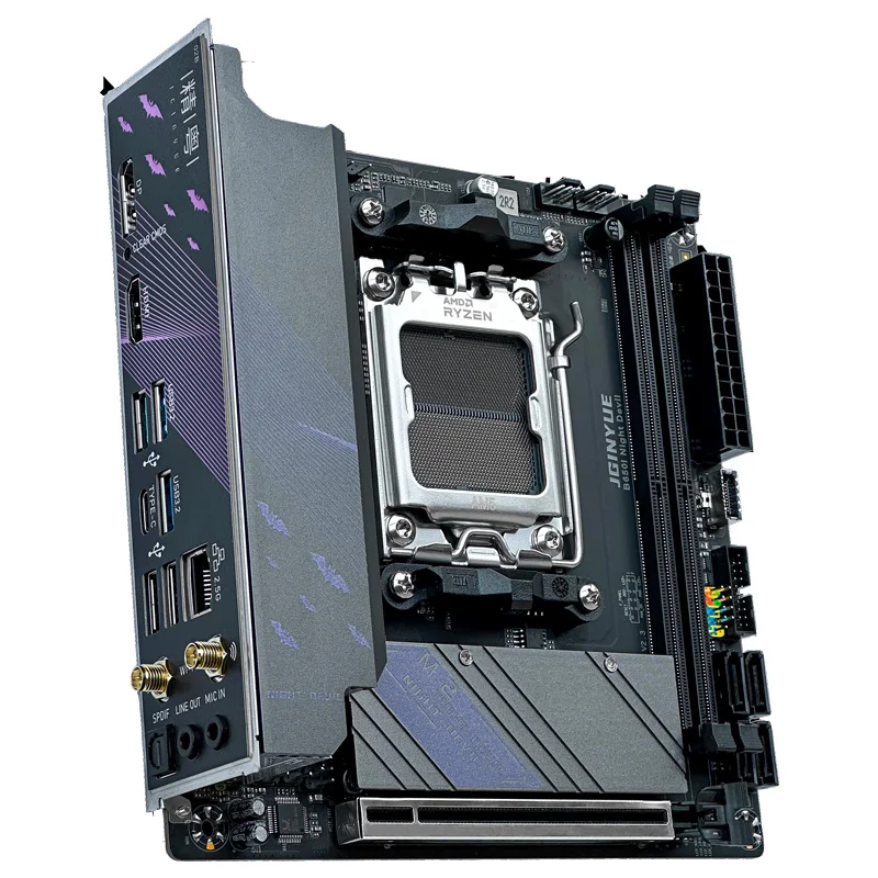 JGINYUE B650I Night Devil WiFi AM5 Motherboard For Ryzen 8700F