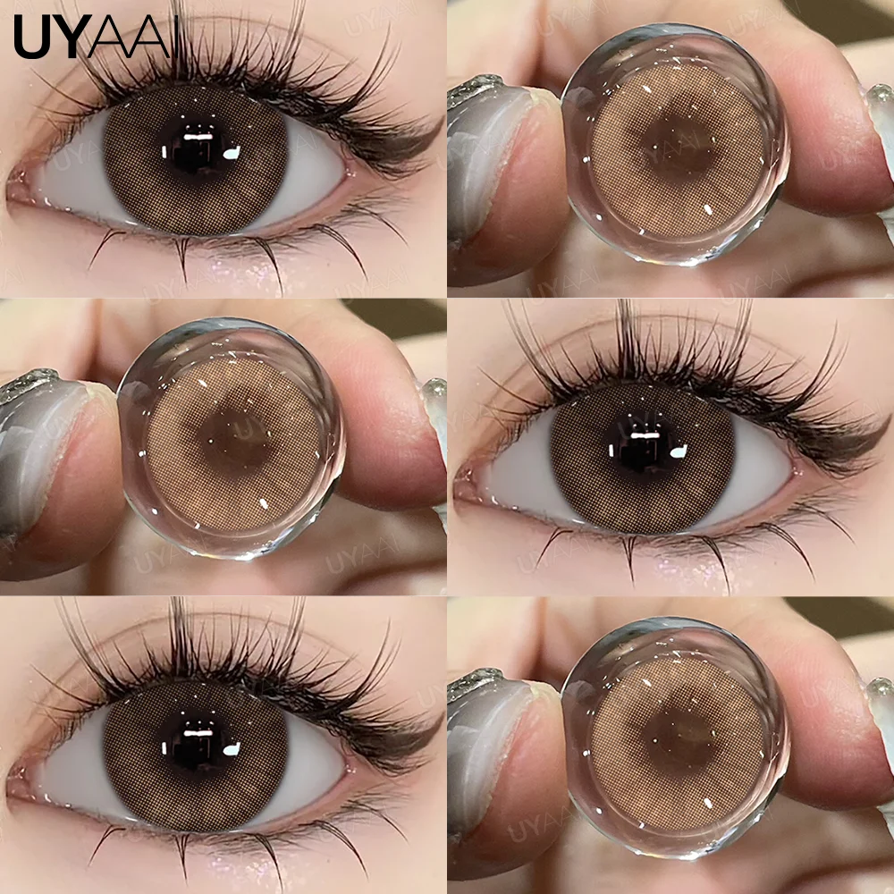 UYAAI NEUE Kontaktlinsen Beauty Blaue Augen Farblinsen Große Augen Natürliche Braune Linsen Kosmetik Graue Augenlinsen Make-up Grüne Schönheit – Detail 25