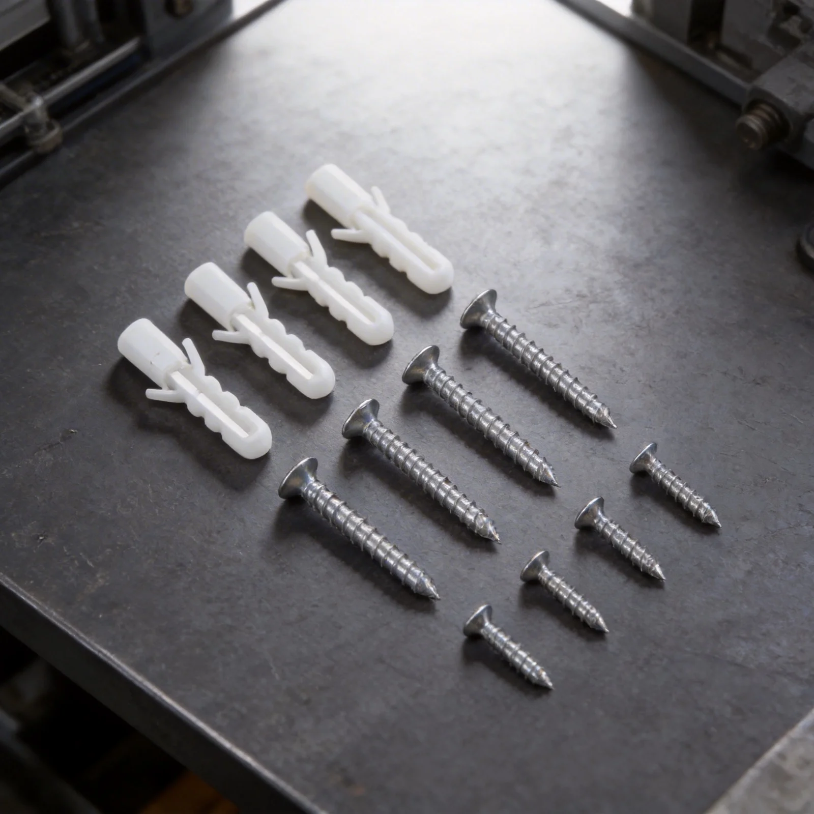 Whiteboard Mounting Hardware Kit with Metal Brackets Screws and Expansion Tubes Providing Stable Installation Support