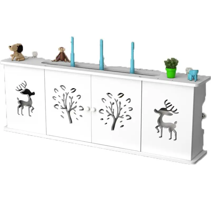 

Creative Wall-Mounted elf TV Box Holder Bedroom Living Room Router Storage Box No Drilling Required Home Organization