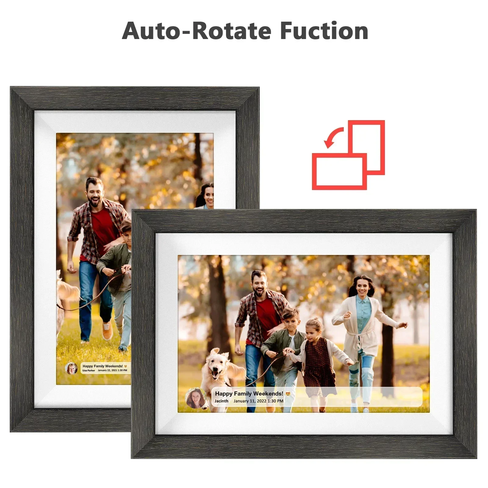 Frame 10.1 Inch WiFi Digital Picture Frame，1280 * 800IPS HD Cloud Smart Digital Photo Frame,32GB Storage, Wall Mountable