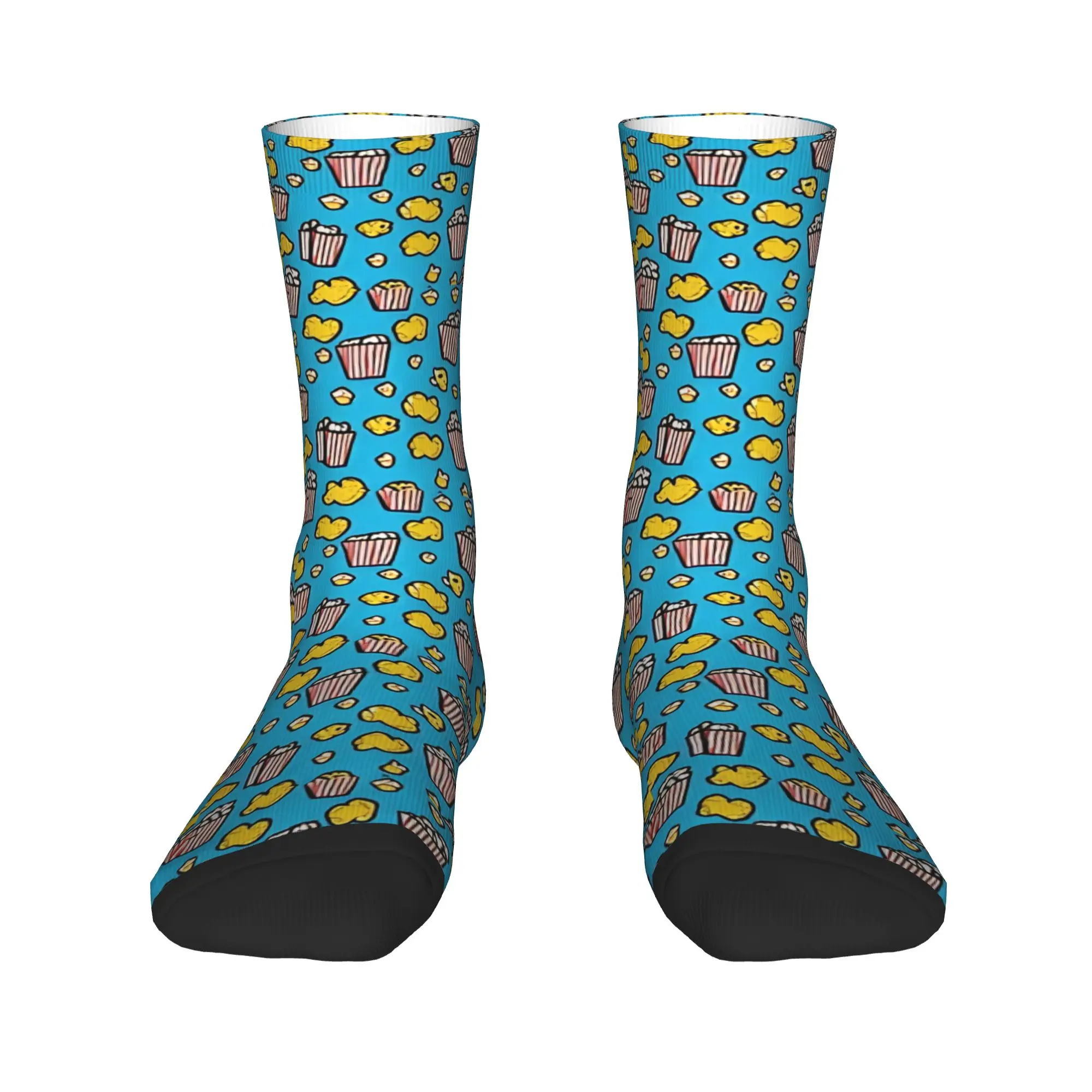 Popcorn Frenzy Popcorn Power! Stockings Men  Socks Medium Soft Harajuku Socks Winter Running Non Skid Graphic Socks Gift