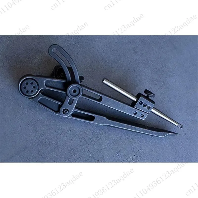 Multifunctional Pen Clip Compass, Leather Pitch Gauge Groove Digger, Stationery Compass Drawing Round