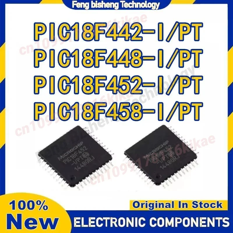 PIC18F442-I/PT PIC18F448-I PT PIC18F452-I PT PIC18F458-I/PT PIC18F442 PIC18F448 PIC18F452 PIC18F458 PIC IC MCU Chip TQFP-44 Nuovo