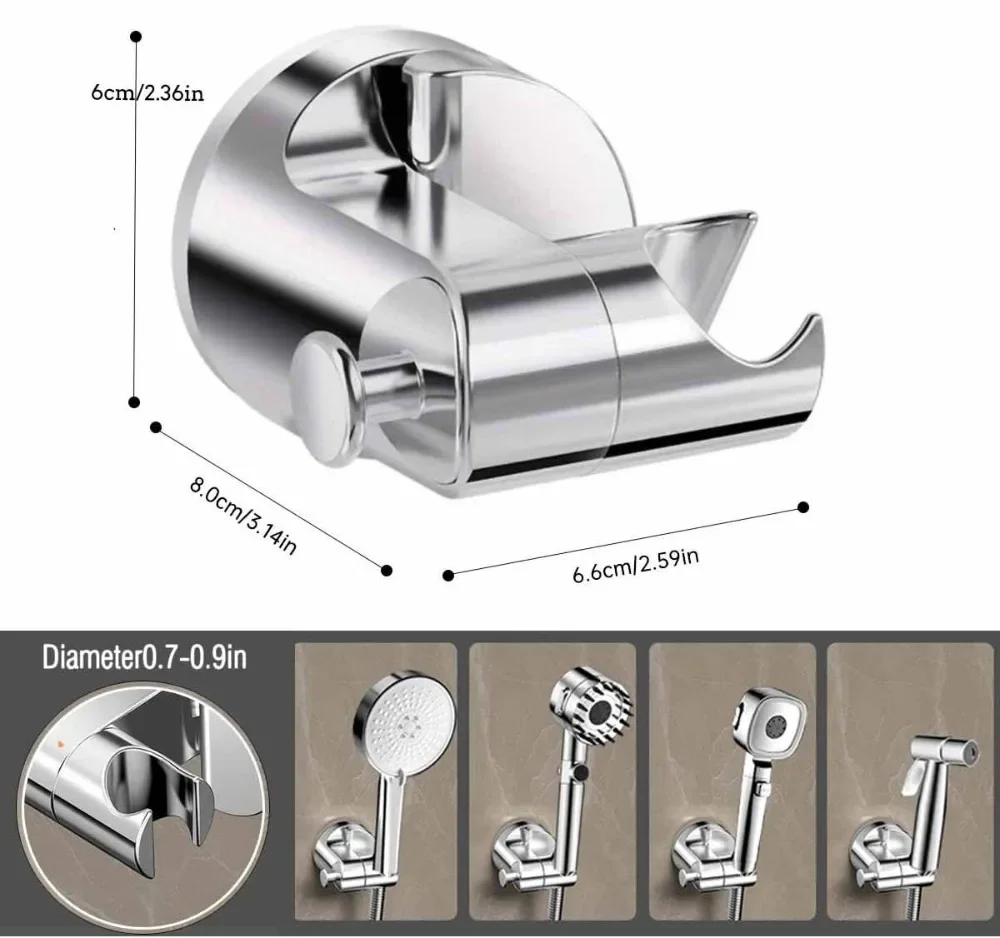 1PC Suction Cup Adjustable Shower Head Holder Universal Without Drilling Shower Head Support Removable and Reusable Shower Base image 6
