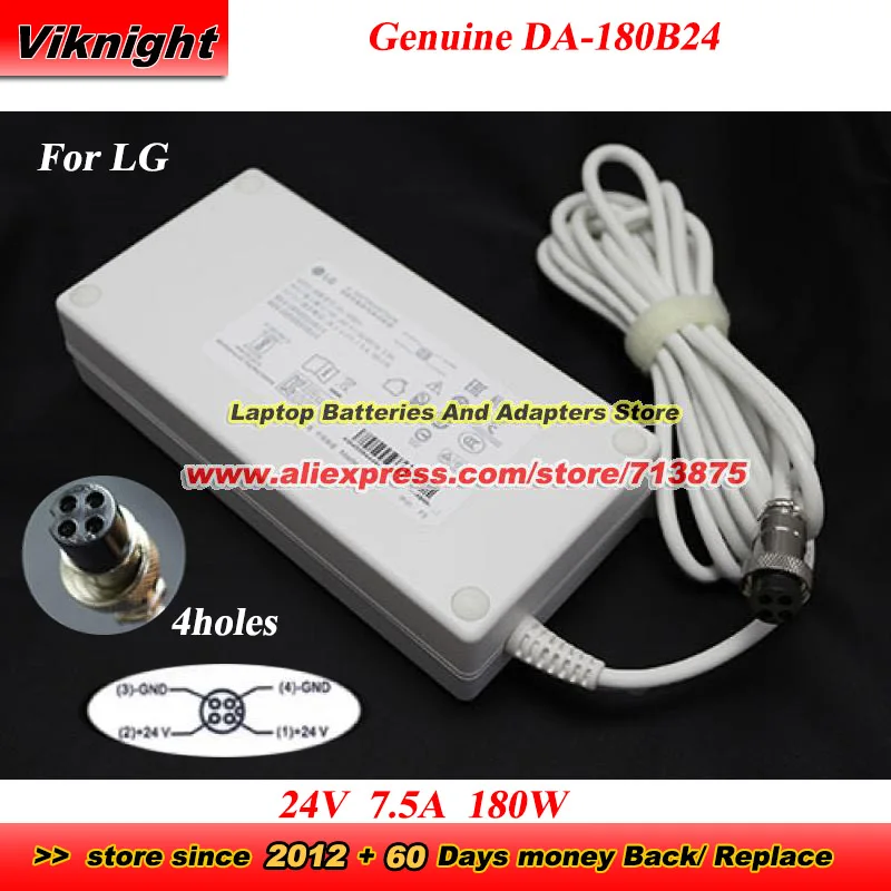

Genuine DA-180B24 AC Adapter 24V 7.5A 180W for LG 31HN713D 31HN713D-B PACS MONITOR 32HL714S-W 4K IPS SURGICAL MONITOR 4holes