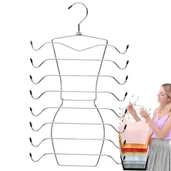Non-Slip Rotatable Sport Bras Holder for Closet 8-layer Bra Hanger Foldable Mental Bra Hanger Space Saving Sports Bra Hanger
